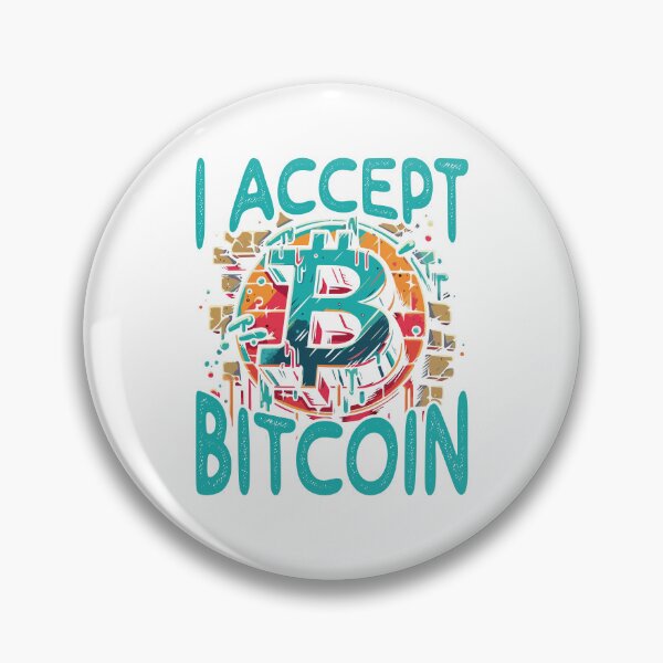 Item preview, I Accept Bitcoin - Trendy Cryptocurrency Digital Currency Enthusiast Design designed and sold by Nzgiftsandmore.