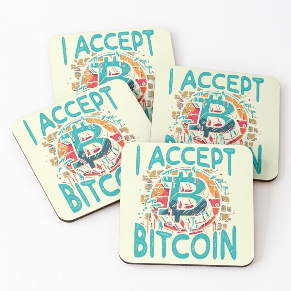 Item preview, I Accept Bitcoin - Trendy Cryptocurrency Digital Currency Enthusiast Design designed and sold by Nzgiftsandmore.