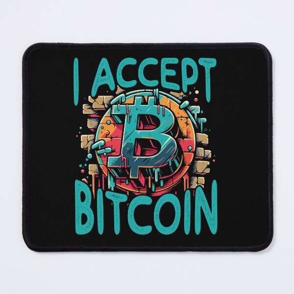 Item preview, I Accept Bitcoin - Trendy Cryptocurrency Digital Currency Enthusiast Design designed and sold by Nzgiftsandmore.