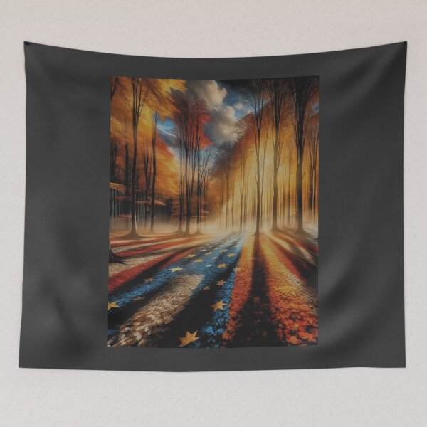Item preview, Autumn Forest: Vibrant Colors & Patriotic Mist designed and sold by ValorVerse.