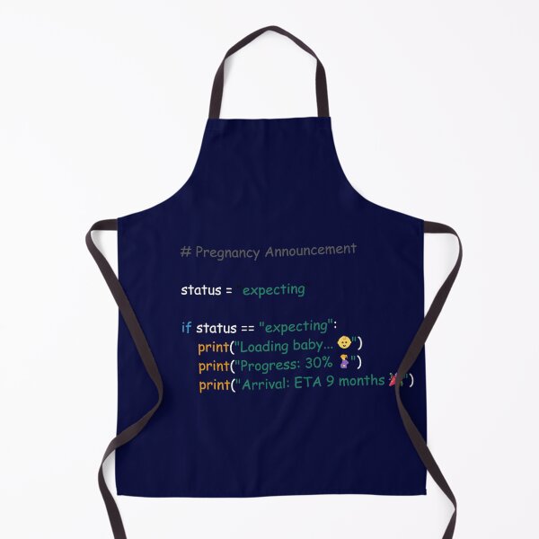 Artikelvorschau, Onesie zur Schwangerschaftsanzeige mit Python-Code – Lustige und kreative Enthüllung des Babys entworfen und verkauft von SkyTastic.