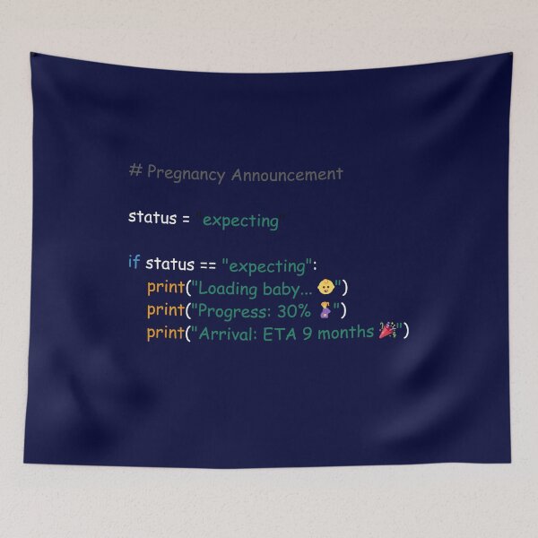 Item preview, Pregnancy Announcement Python Code Onesie - Fun & Creative Baby Reveal  designed and sold by SkyTastic.
