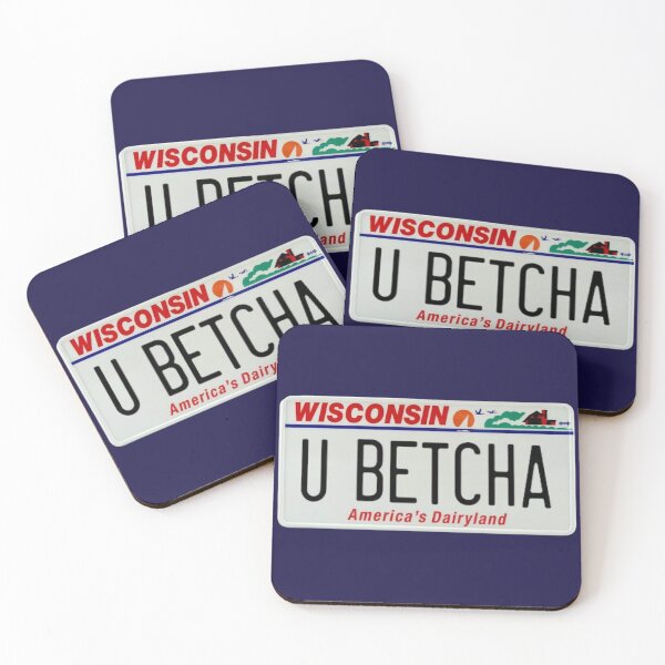 Item preview, U BETCHA Wisconsin License Plate designed and sold by whiitneymariie.