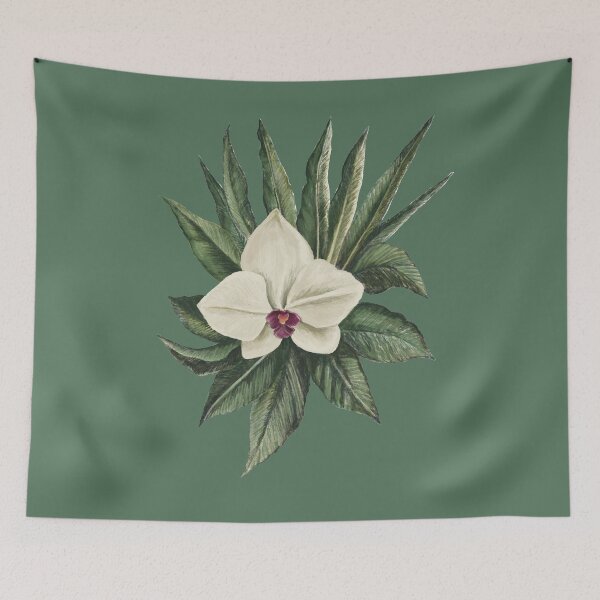 Item preview, Orchid on a green background designed and sold by AnnRu-art.