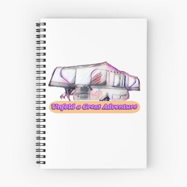 Item preview, Unfold a Great Adventure, Pink, Purple and Grey Folding Caravan designed and sold by BeccaAelishe.