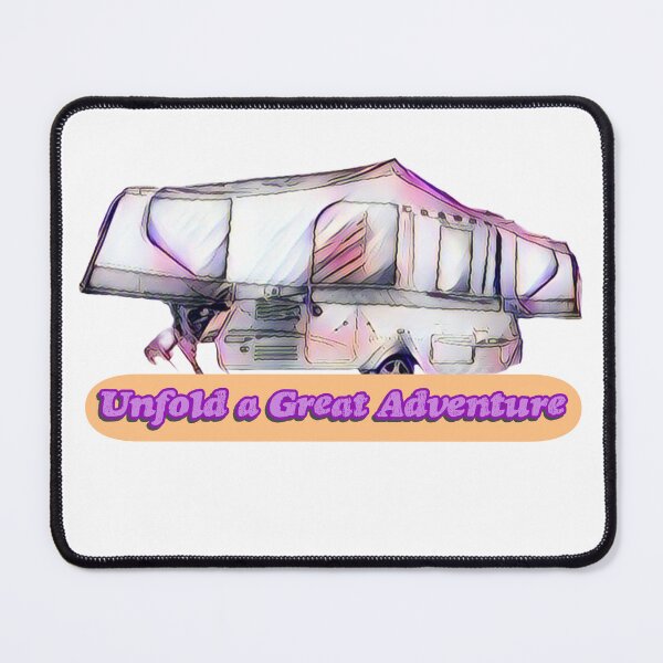 Item preview, Unfold a Great Adventure, Pink, Purple and Grey Folding Caravan designed and sold by BeccaAelishe.