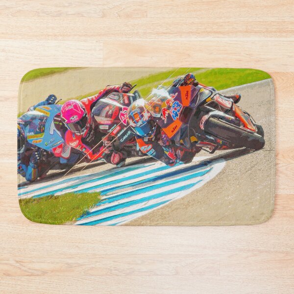 Item preview, Jack Miller leading Aleix Espargaró in the corner watercolor designed and sold by Rodissimus1984.