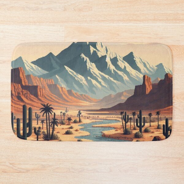 Item preview, Fallout Steep New Vegas Mountain Pixel Artwork designed and sold by Clearo-Carter.
