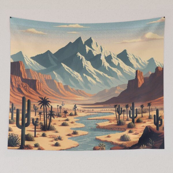 Item preview, Fallout Steep New Vegas Mountain Pixel Artwork designed and sold by Clearo-Carter.
