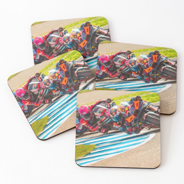 Item preview, Jack Miller leading Aleix Espargaró in the corner abstract designed and sold by Rodissimus1984.