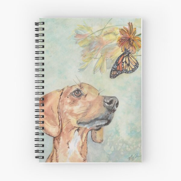 Item preview, The Hound and the Butterfly Watercolor designed and sold by EncoreArtShop.