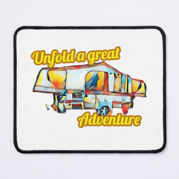 Item preview, Unfold a great Adventure Multi Coloured Folding Caravan designed and sold by BeccaAelishe.