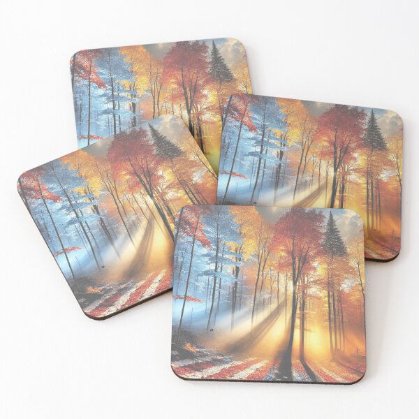 Item preview, Autumn Forest: Vibrant Colors & Patriotic Mist designed and sold by ValorVerse.