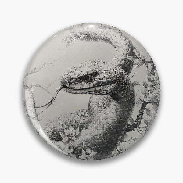 Item preview, Black and White Snake drawing designed and sold by Pencil-Art.