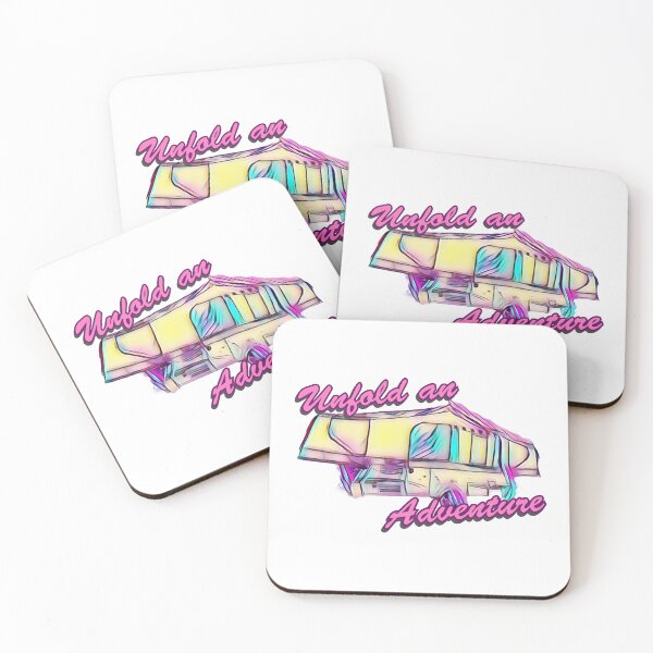 Item preview, Unfold an Adventure Purple and Blue Folding Caravan designed and sold by BeccaAelishe.