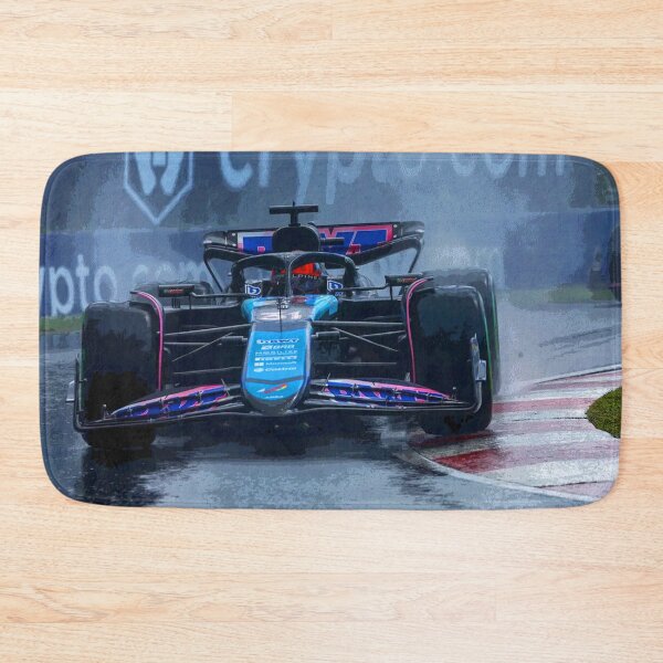 Item preview, Esteban Ocon racing in the rain in his 2024 F1 car during the Canadian Grand Prix abstract designed and sold by Rodissimus1984.