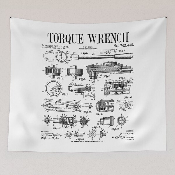 Item preview, Car Mechanic Auto Repair Torque Wrench Tool Vintage Patent designed and sold by GrandeDuc.