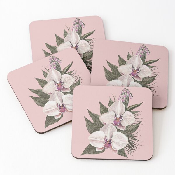 Item preview, Orchid on pink background designed and sold by AnnRu-art.