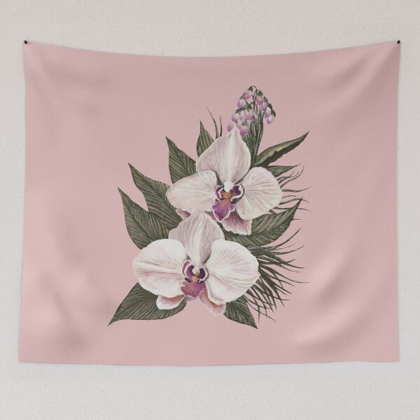 Item preview, Orchid on pink background designed and sold by AnnRu-art.