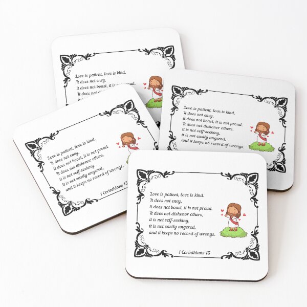 Item preview, Love Is 1 Corinthians 13 Bible Quote designed and sold by RoseCandi.
