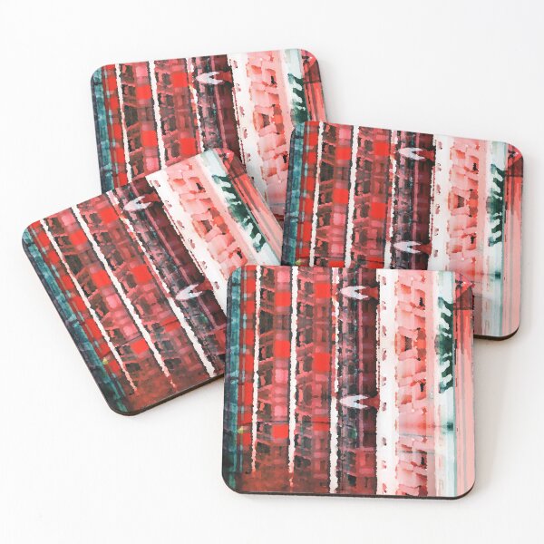 Item preview, Red Abstract City Cityscape Photography designed and sold by MusicArtAndGrind.