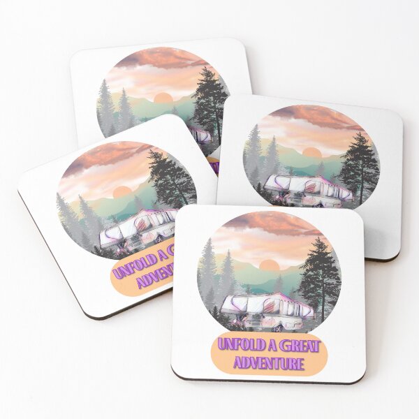 Item preview, Unfold a Great Adventure Sunset Folding Caravan designed and sold by BeccaAelishe.
