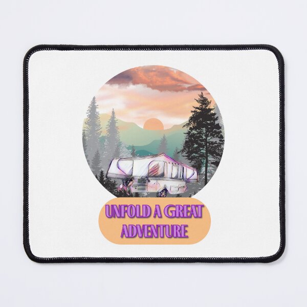 Item preview, Unfold a Great Adventure Sunset Folding Caravan designed and sold by BeccaAelishe.