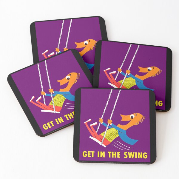 Item preview, Get In The Swing! 1970 Man On Swing Young At Heart designed and sold by RocketshipRetro.