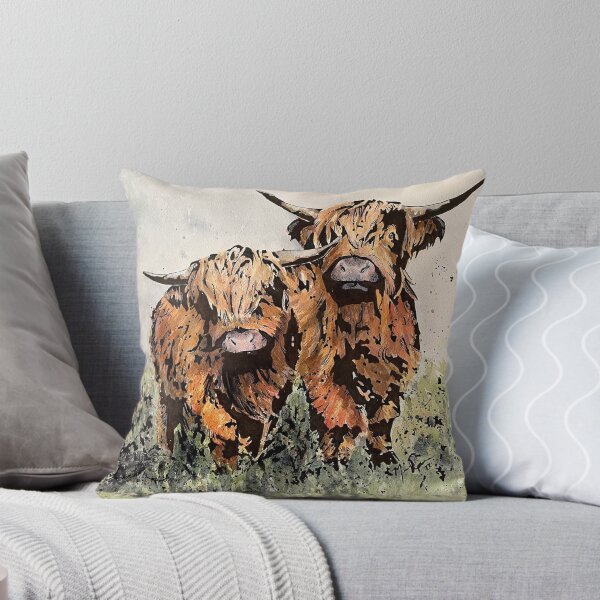 Item preview, Highland Coos Watercolor and Ink designed and sold by EncoreArtShop.