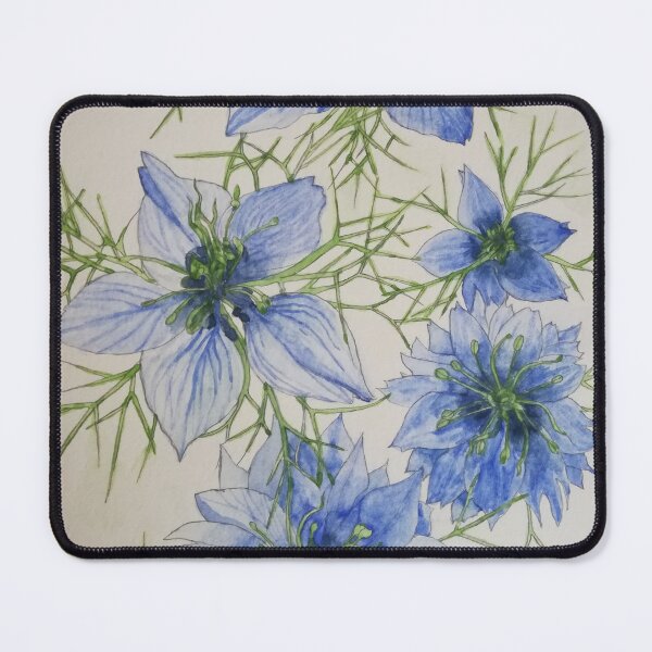 Item preview, Blue love-in-a-mist (cornflowers) watercolour painting. designed and sold by esvb.