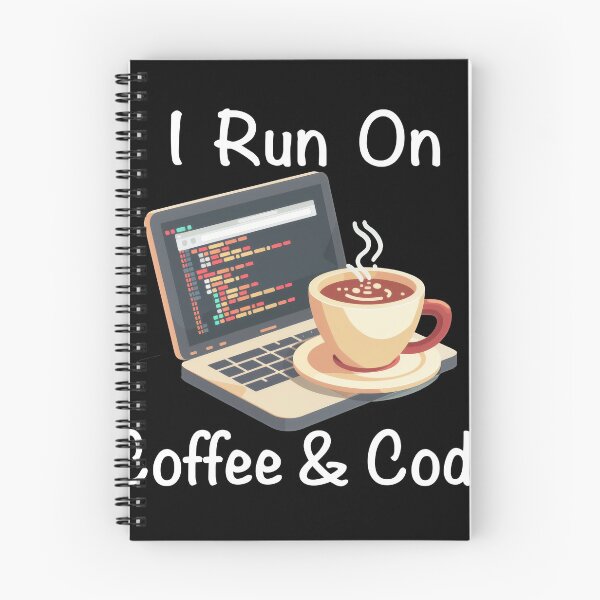 Item preview, I Run On Coffee and Code Laptop and Coffee designed and sold by Wormy-23.
