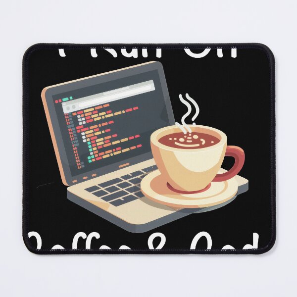 Item preview, I Run On Coffee and Code Laptop and Coffee designed and sold by Wormy-23.