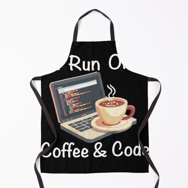 Item preview, I Run On Coffee and Code Laptop and Coffee designed and sold by Wormy-23.