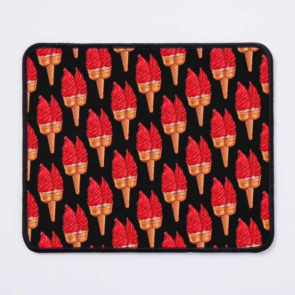 Item preview, Twin Cherry Dip Ice Cream Pattern - Black designed and sold by Kelly Gilleran.