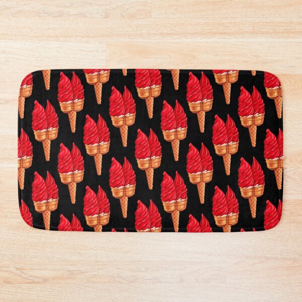 Item preview,  Twin Cherry Dip Ice Cream Pattern - Black designed and sold by Kelly  Gilleran.