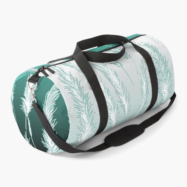 Item preview, White Wild Grasses on Cyan Hues Gradient Background designed and sold by Beachy.