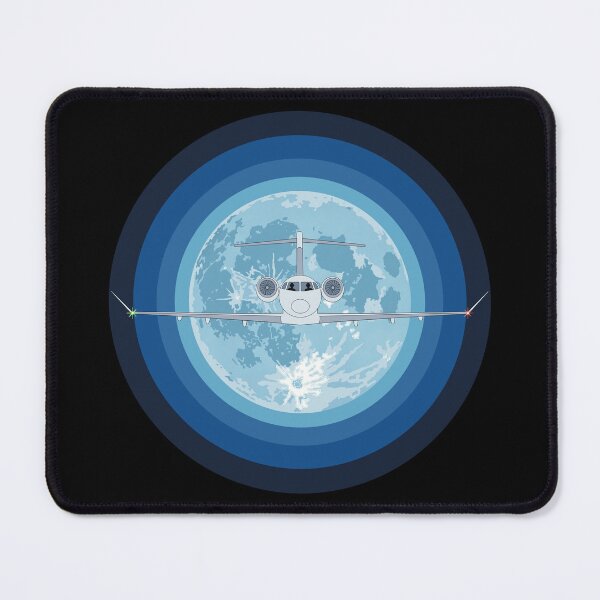 Item preview, Bombardier Challenger 350 Jet Blue Moon Night Flight Design designed and sold by skye-studio.