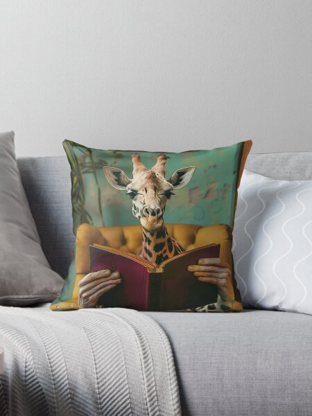Item preview, Giraffe with a book designed and sold by PixcelStudioB.