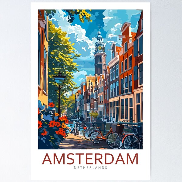 Aperçu de l'œuvre Amsterdam minimaliste - Pays-Bas créée et vendue par Marciolini.