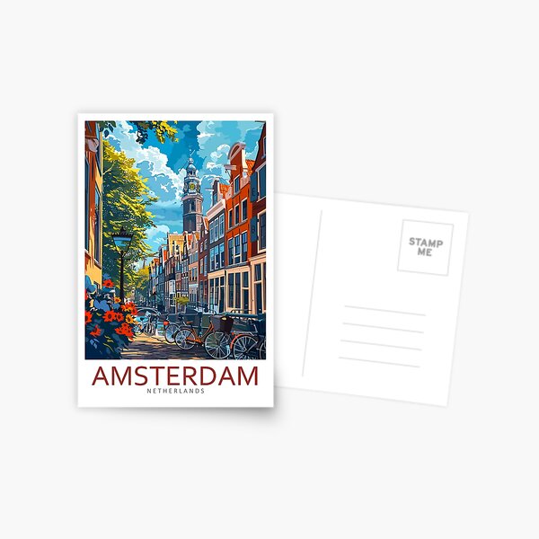 Aperçu de l'œuvre Amsterdam minimaliste - Pays-Bas créée et vendue par Marciolini.