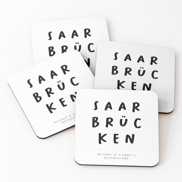 Item preview, Saarbrücken | Typography Design | Design Map Coordinates designed and sold by RM-Journey.