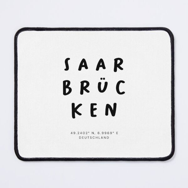 Item preview, Saarbrücken | Typography Design | Design Map Coordinates designed and sold by RM-Journey.