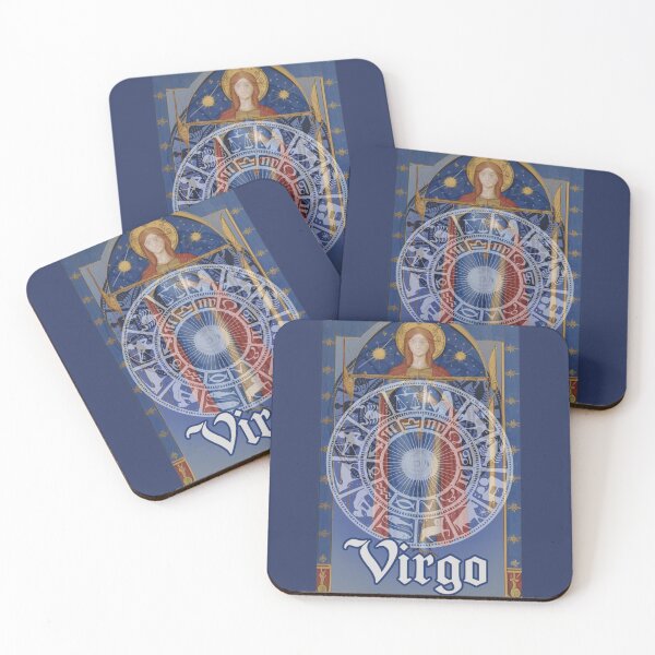 Item preview, Virgo Zodiac Blue Astrology sign Renaissance Medieval Style designed and sold by AuroraXGreen.