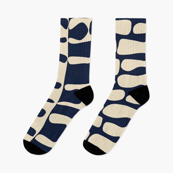 Item preview, Modern Matisse Inspired Pattern in Navy Blue and Cream designed and sold by Deutschic.