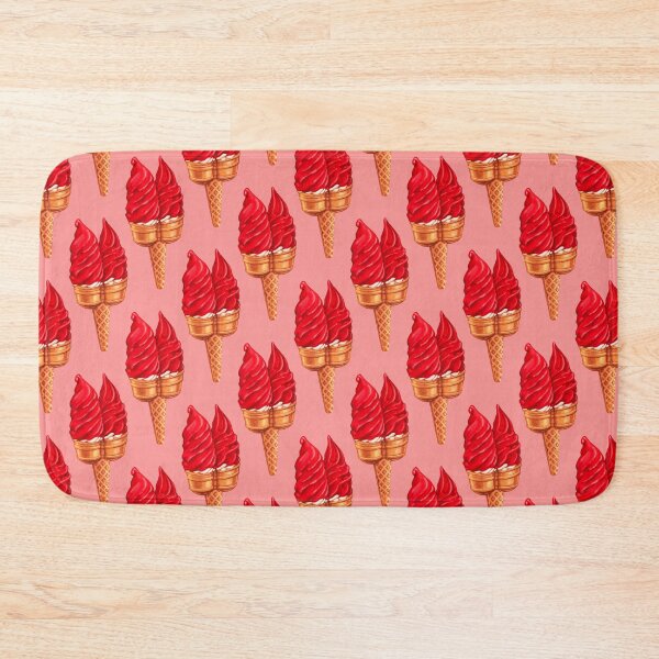 Item preview, Twin Cherry Dip Ice Cream Pattern - Pink designed and sold by Kelly  Gilleran.