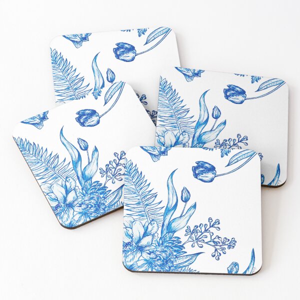 Item preview, Flores azules delf designed and sold by VikaArt.