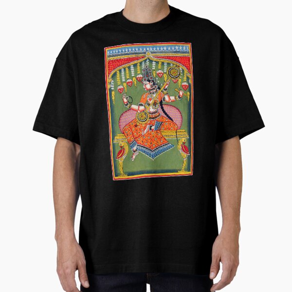 Item preview, Saraswati Hindu Goddess Music Knowledge Art 1700s India designed and sold by RocketshipRetro.