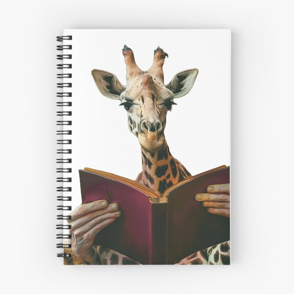 Item preview, Giraffe with a book designed and sold by PixcelStudioB.