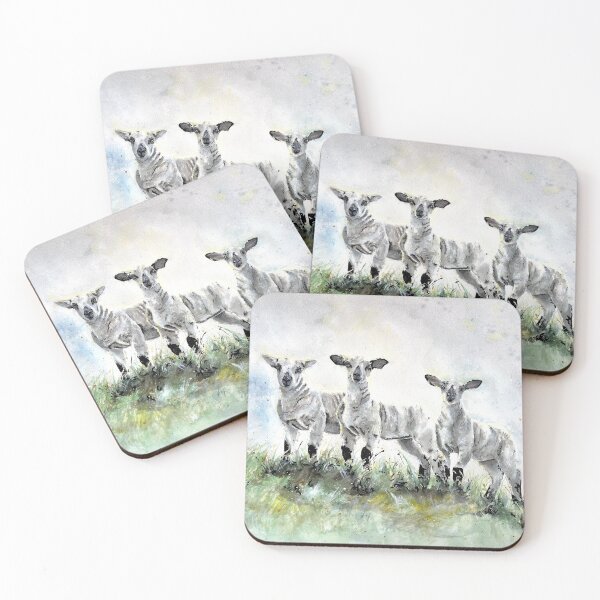 Item preview, The Lamb Gang Watercolor and Ink designed and sold by EncoreArtShop.