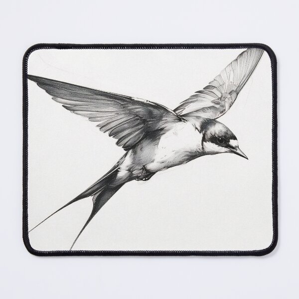 Item preview, Black and White Bird Pencil Drawing designed and sold by Pencil-Art.